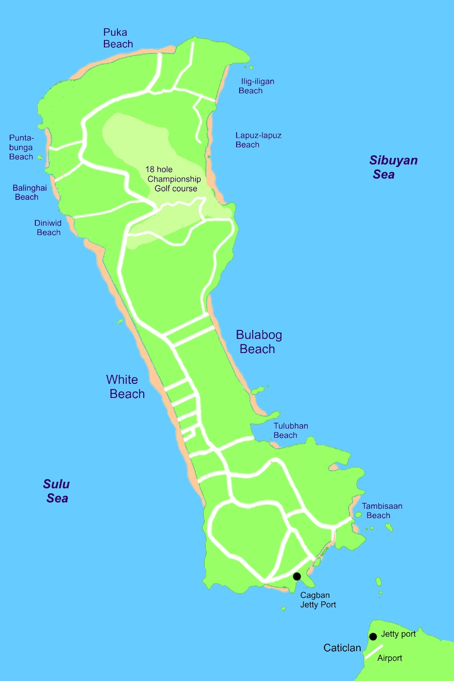 Map of Boracay Island